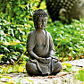 Buddha meditating Japanese statuette brown 25 cm