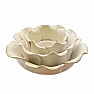 Ceramic candle holder for table candles Gardenia white