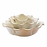 Ceramic candle holder for table candles Gardenia white