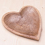 Decorative tray Heart made of mango wood 26 cm