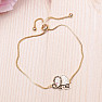 Elephant cubic zirconia drawstring bracelet