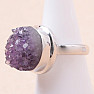 Amethyst druse ring silver Ag 925 R1048