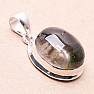 Lodolite - crystal with inclusions pendant silver Ag 925 P1211