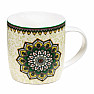 Green mandala tea mug