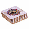 Set of 6 Feng Shui Coasters Purple Mandala