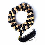 Japa Mala necklace made of wooden beads and lava