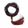 Japa Mala Tiger's Eye and Bull's Eye Bead Necklace