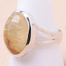 Sagenite crystal with rutile ring silver Ag 925 R1340