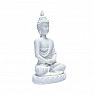 Buddha meditating Thai figurine white 11 cm