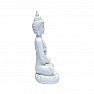 Buddha meditating Thai figurine white 11 cm