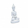 Buddha meditating Thai figurine white 8 cm