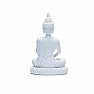 Buddha meditating Thai figurine white 8 cm