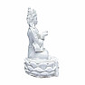 Buddha statue with dorje and bells color white