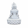 Buddha statue with dorje and bells color white