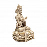 Buddha statue with dorje and bells color beige