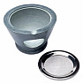 Talc gray oven with stainless steel strainer