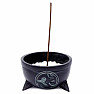 Incense stick holder Bowl black symbol Om