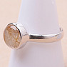 Sagenite crystal with rutile ring silver Ag 925 R1543