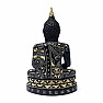 Buddha meditating black and gold