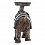 Elephant statue with tea light candle holder 16 cm