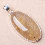 Sagenite crystal with rutile pendant silver Ag 925 P1909