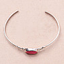 Indian ruby - modified bracelet silver Ag 925 R199