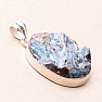 Kyanite Paraiba raw pendant silver Ag 925 P2