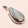 Pyrite rainbow pendant silver Ag 925 P203