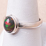 Opal black Ethiopian ring silver Ag 925 R213