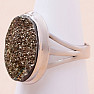 Pyrite rainbow ring silver Ag 925 R226