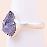 Tanzanite raw ring silver Ag 925 LOT227