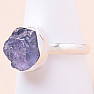 Tanzanite raw ring silver Ag 925 LOT232