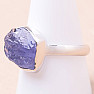 Tanzanite raw ring silver Ag 925 LOT234