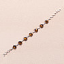 Tiger eye bracelet silver Ag 925 B238