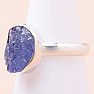 Tanzanite raw ring silver Ag 925 LOT239