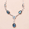 Labradorite necklace silver Ag 925 28270