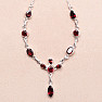 Garnet necklace silver Ag 925 28746