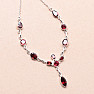 Garnet necklace silver Ag 925 28746