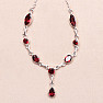 Garnet necklace silver Ag 925 28771