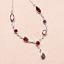 Garnet necklace silver Ag 925 28771