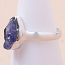 Tanzanite raw ring silver Ag 925 LOT293