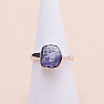 Tanzanite raw ring silver Ag 925 LOT296