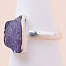 Tanzanite raw ring silver Ag 925 LOT298