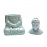 Aroma lamp ceramic Buddha light green