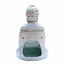 Aroma lamp ceramic Buddha light blue