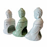 Aroma lamp ceramic Buddha light blue