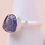 Tanzanite raw ring silver Ag 925 LOT301