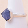 Tanzanite raw ring silver Ag 925 LOT305