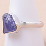 Tanzanite raw ring silver Ag 925 LOT306