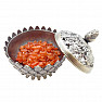 Metal incense burner Lotus flower color bronze 6 cm